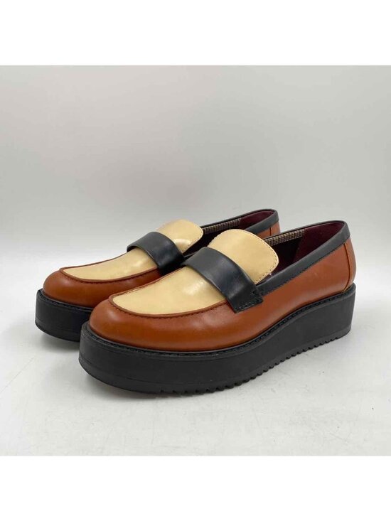 Franco Sarto Shoes - Franco Sarto Y2K Chunky Women's Shoe Size 9 Caramel Color Block Loafers